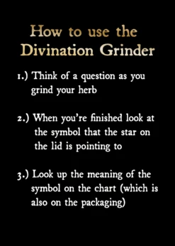 DIVINATION GRINDER(Fortune Grinder) -Glass Smoke World DWGrinderChart 02