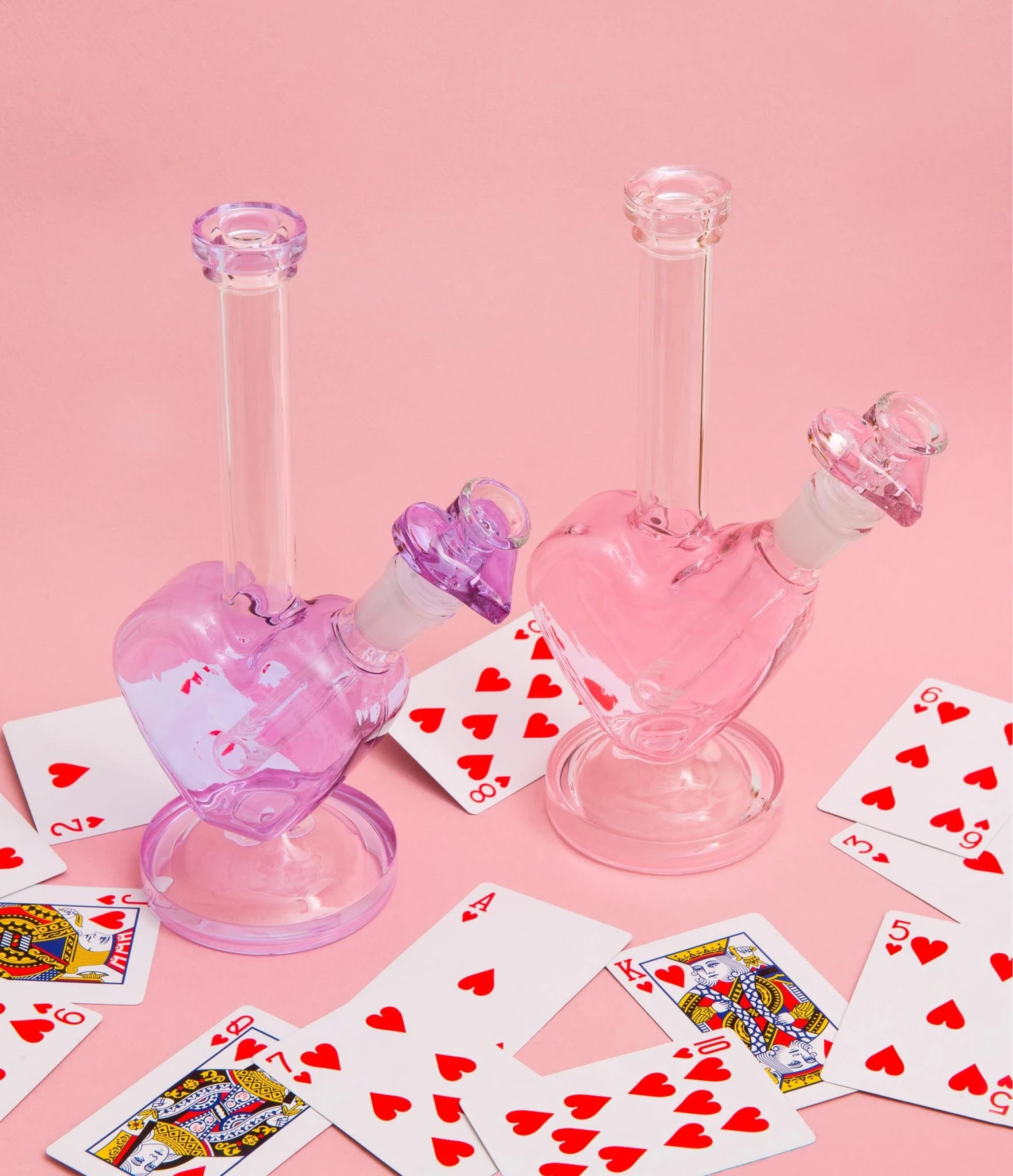 PINK HEART BONG(Pink Heart Bong With Matching Bowl) 3 PINK HEART BONG(Pink Heart Bong With Matching Bowl) - Image 3