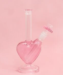 PINK HEART BONG(Pink Heart Bong With Matching Bowl) 13 PINK HEART BONG(Pink Heart Bong With Matching Bowl) -Glass Smoke World HeartBong Pink 02Ccopy