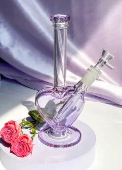 LAVENDER HEART BONG(Lavender Heart Bong) 12 LAVENDER HEART BONG(Lavender Heart Bong) -Glass Smoke World IMG 0886