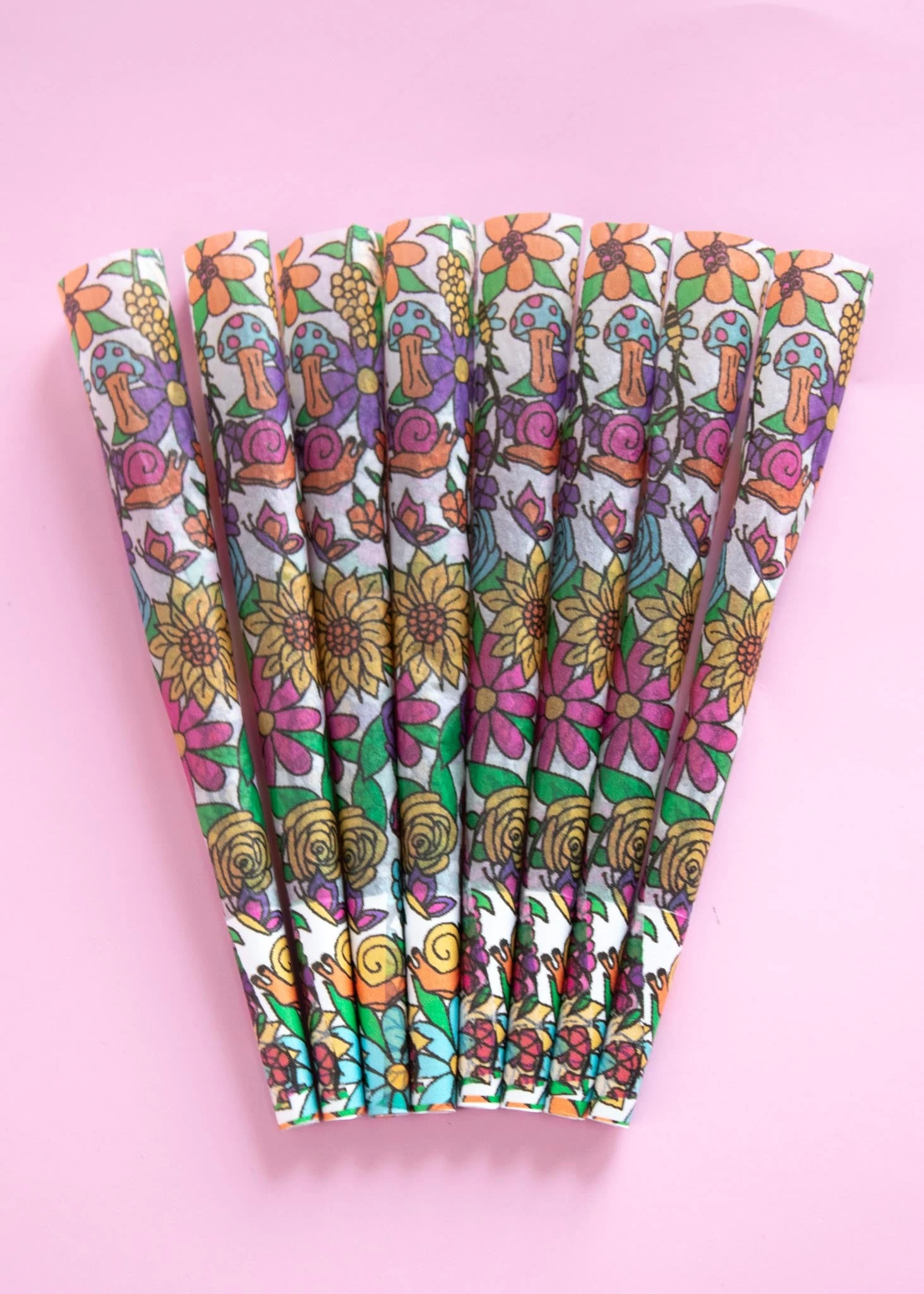 FLORAL CRITTER CONES (8-pack)(Floral Garden Cones) 1 FLORAL CRITTER CONES (8-pack)(Floral Garden Cones)