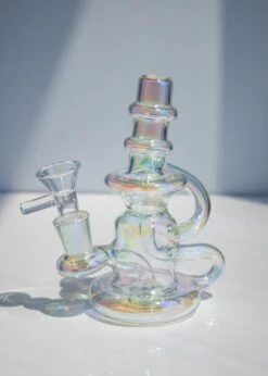 MINI RECYCLER BONG(Mini Pink Recycler Bong) -Glass Smoke World IMG 8273