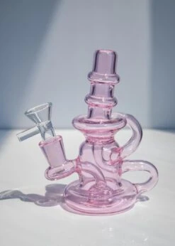 MINI RECYCLER BONG(Mini Pink Recycler Bong) -Glass Smoke World IMG 8274