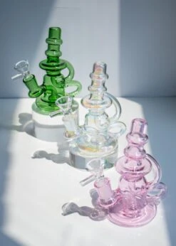 MINI RECYCLER BONG(Mini Pink Recycler Bong) -Glass Smoke World IMG 8285