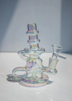 MINI RECYCLER BONG(Mini Pink Recycler Bong) -Glass Smoke World IMG 8288