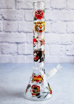 TATTOO BONG 16"(16 Tattoo Beaker Bong)
