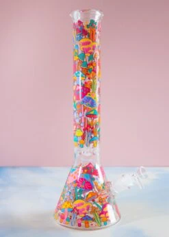 COLORFUL MUSHROOM BONG 16"(Mushroom Beaker Bong Glow In The Dark)