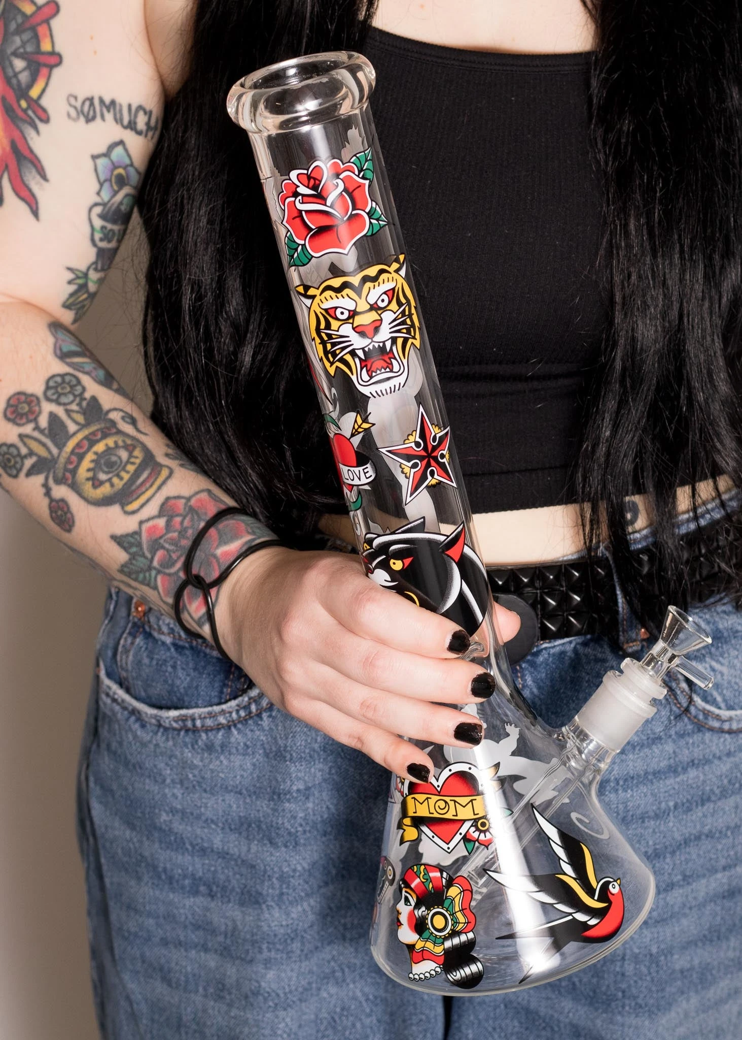 TATTOO BONG 16"(16 Tattoo Beaker Bong) 2 TATTOO BONG 16"(16 Tattoo Beaker Bong) - Image 2